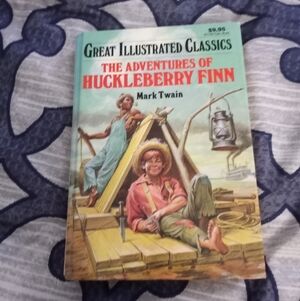 Vintage THE ADVENTURES OF HUCKLEBERRY FINN hardcover Book